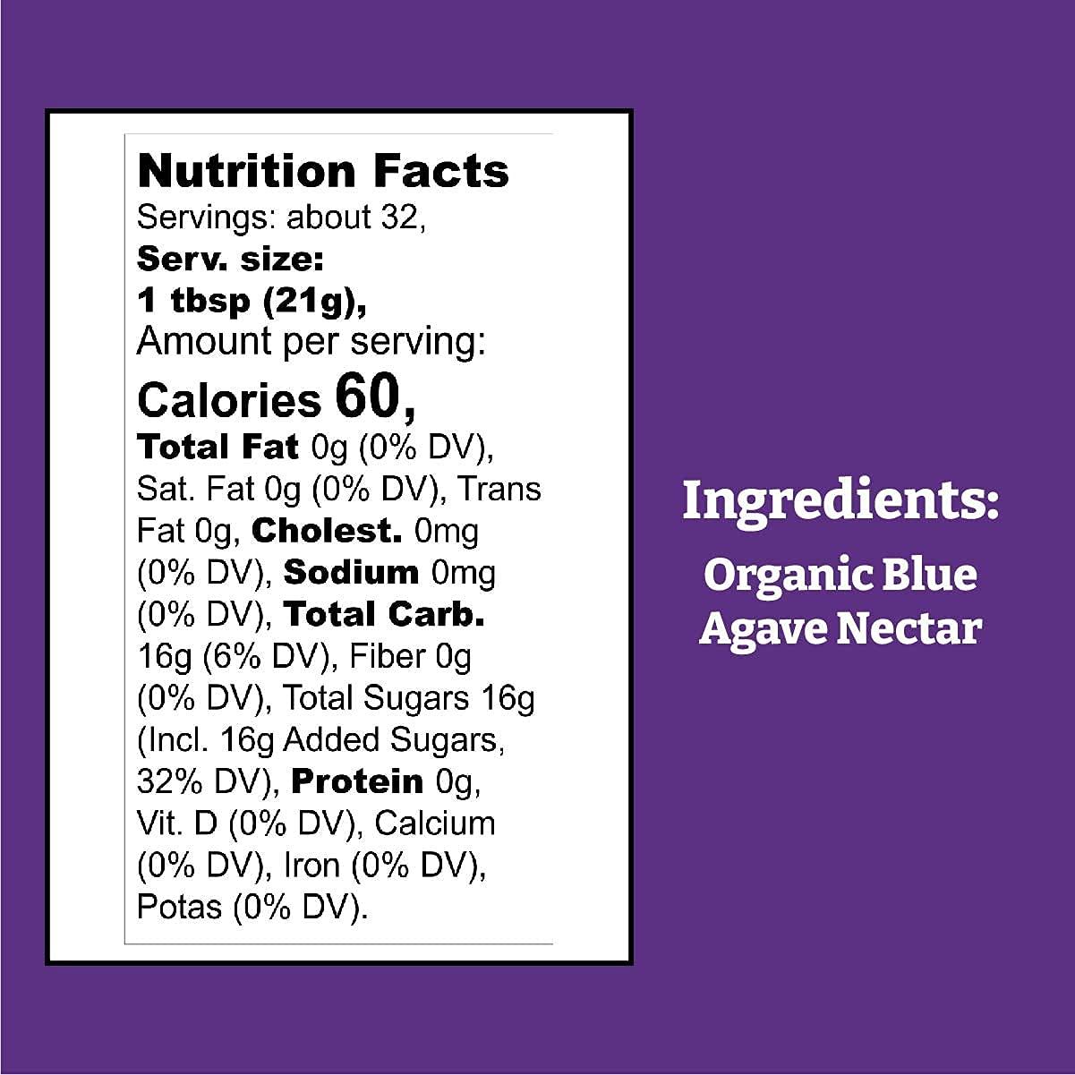 image:imageWholesome FT Organic Blue Agave 235oz 1PackOrganic Blue Agave Nectar