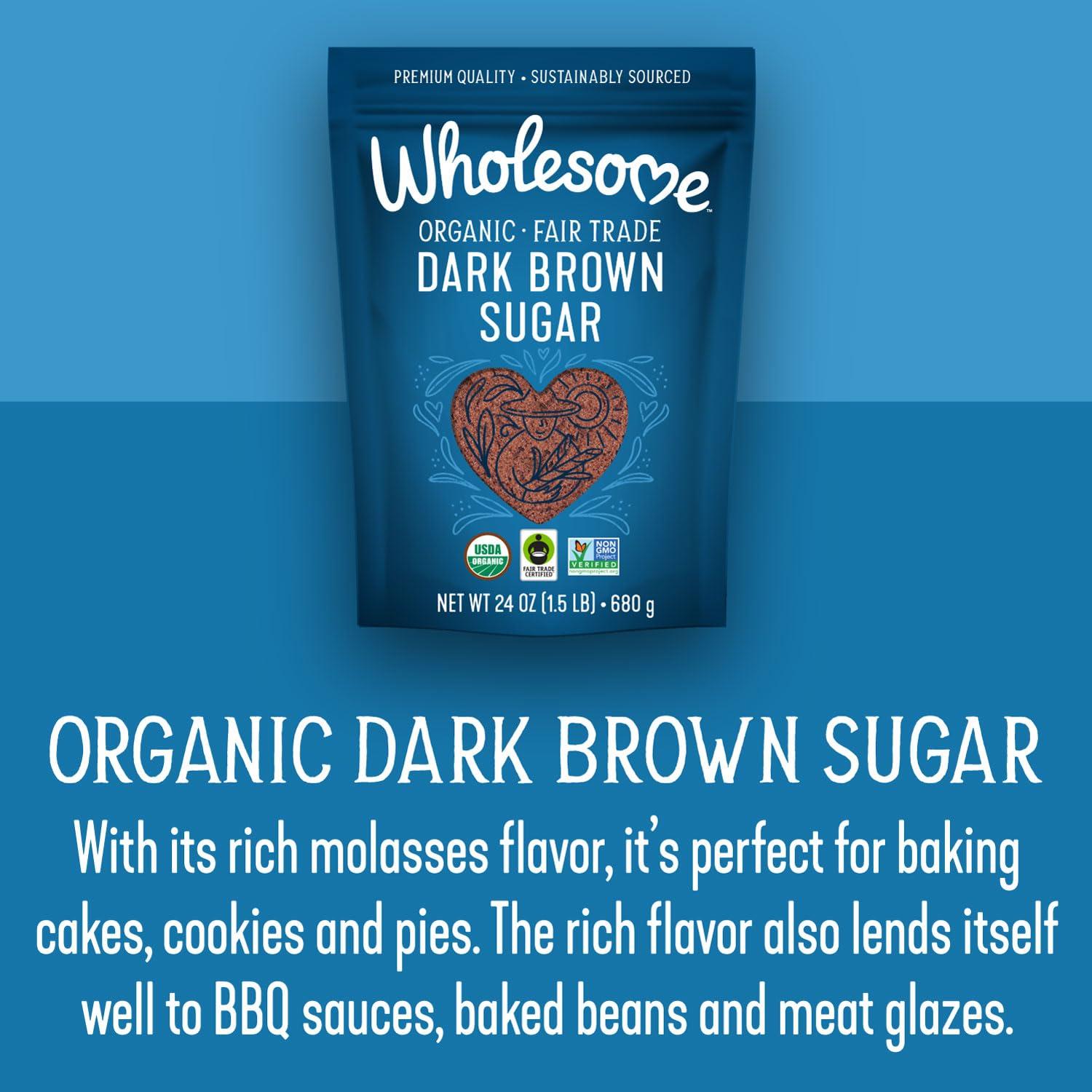 image:imageWholesome Fair Trade Organic Light Brown Sugar 24oz 6PackDark Brown Sugar
