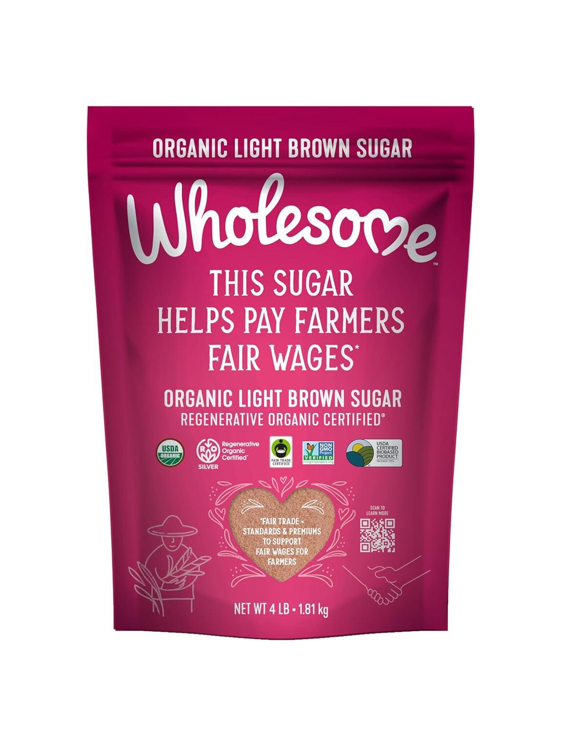 image:imageWholesome Fair Trade Organic Light Brown Sugar 24oz 6PackLight Brown Sugar