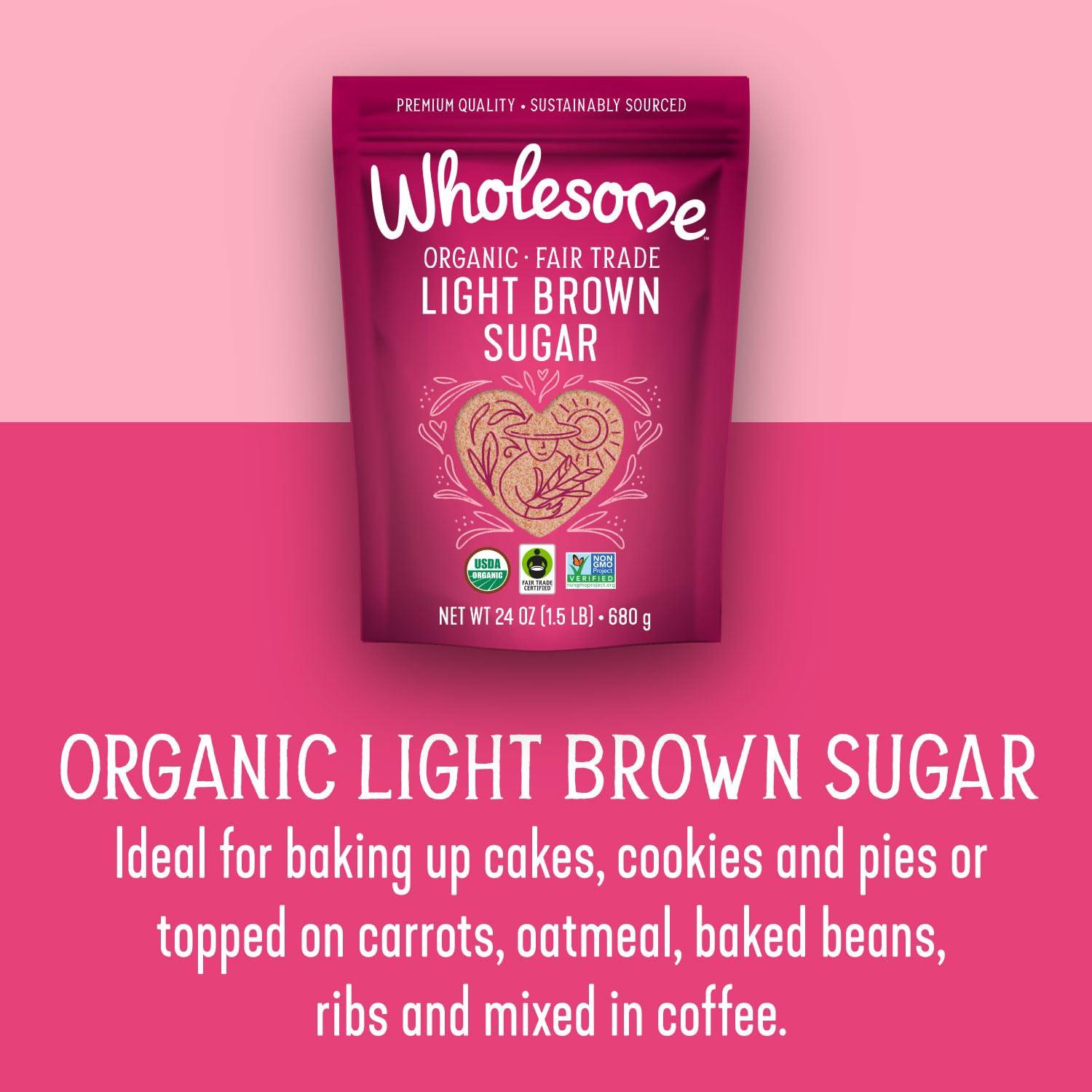 image:imageWholesome Fair Trade Organic Light Brown Sugar 24oz 6PackLight Brown Sugar