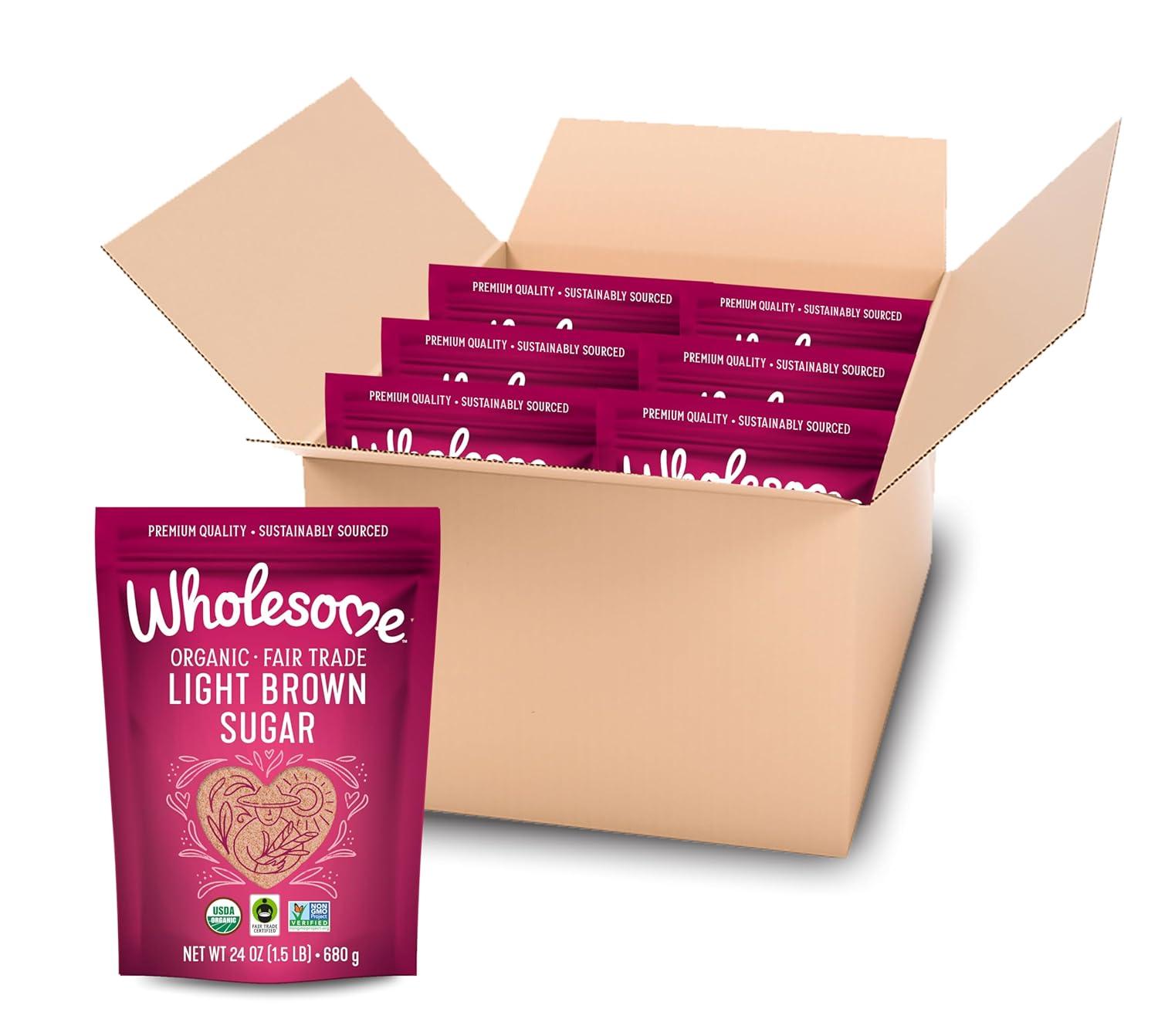 image:imageWholesome Fair Trade Organic Light Brown Sugar 24oz 6PackLight Brown Sugar