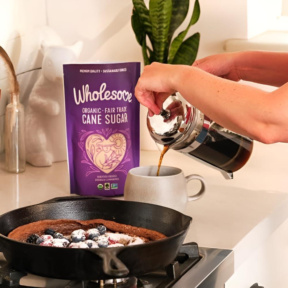 image:imageWholesome Sweeteners 10Pound Organic Cane Sugar Fair Trade Non GMO Gluten Free Pure amp Vegan for Baking and Sweetening16 OZ
