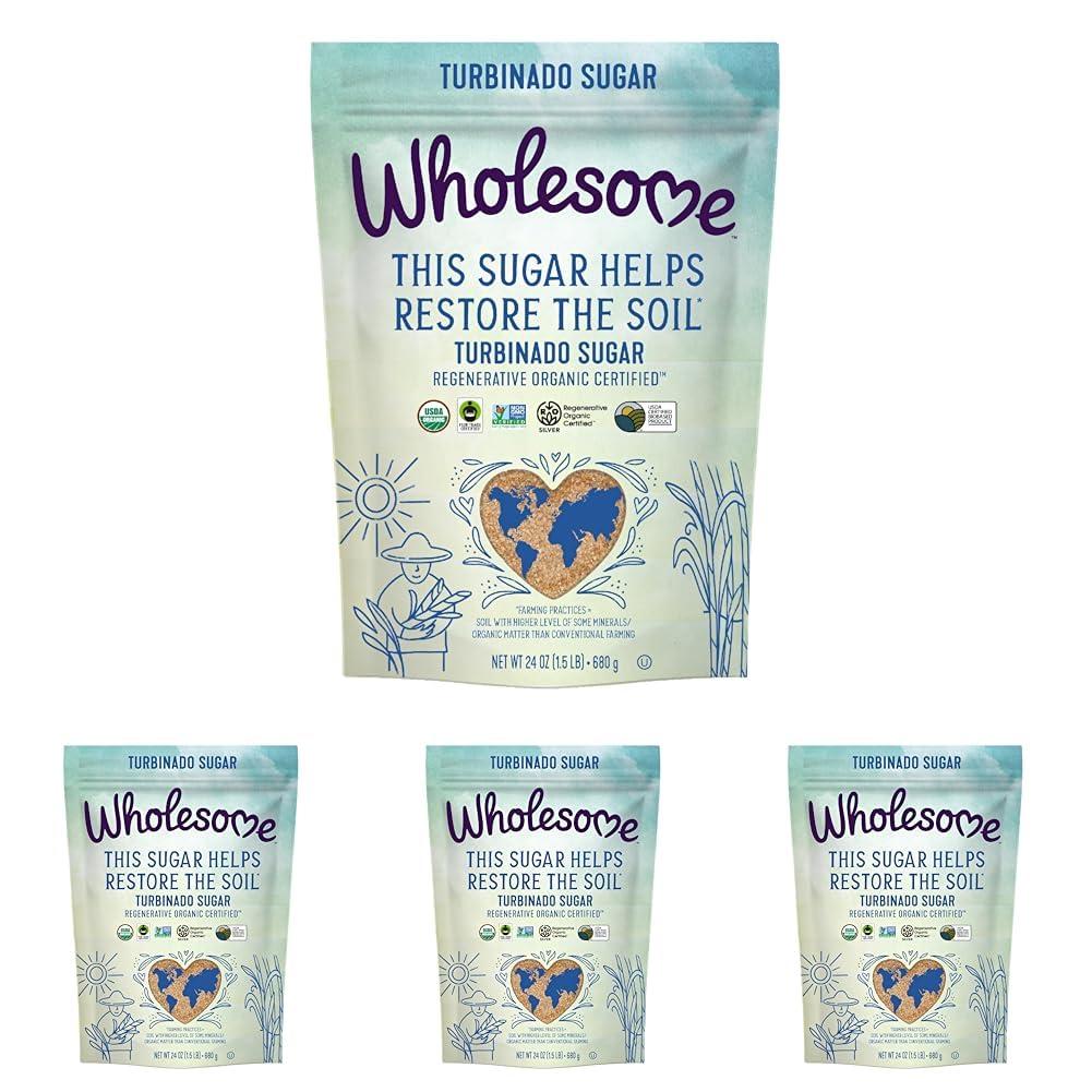 image:imageWholesome Sweeteners 26Ounce Cane Sugar Fair Trade Non GMO Gluten Free amp Vegan for Baking and Sweetening 1 PackTurbinado Sugar