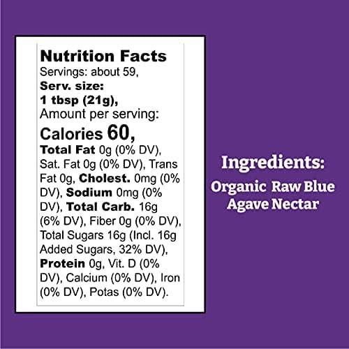 image:imageWholesome Sweeteners 44Ounce Organic Raw Blue Agave Nectar Fair Trade 100 Pure Non GMO Gluten Free amp Vegan 2 Pack44 Fl Oz Pack of 1
