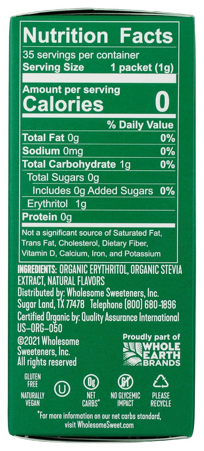 image:imageWholesome Sweeteners Organic Stevia 75 Count Packets Zero Calorie Sweetener Blend Keto Friendly Non GMO Gluten Free amp Vegan 1 Pack36 Packets