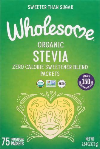 image:imageWholesome Sweeteners Organic Stevia 75 Count Packets Zero Calorie Sweetener Blend Keto Friendly Non GMO Gluten Free amp Vegan 1 Pack75 Packets