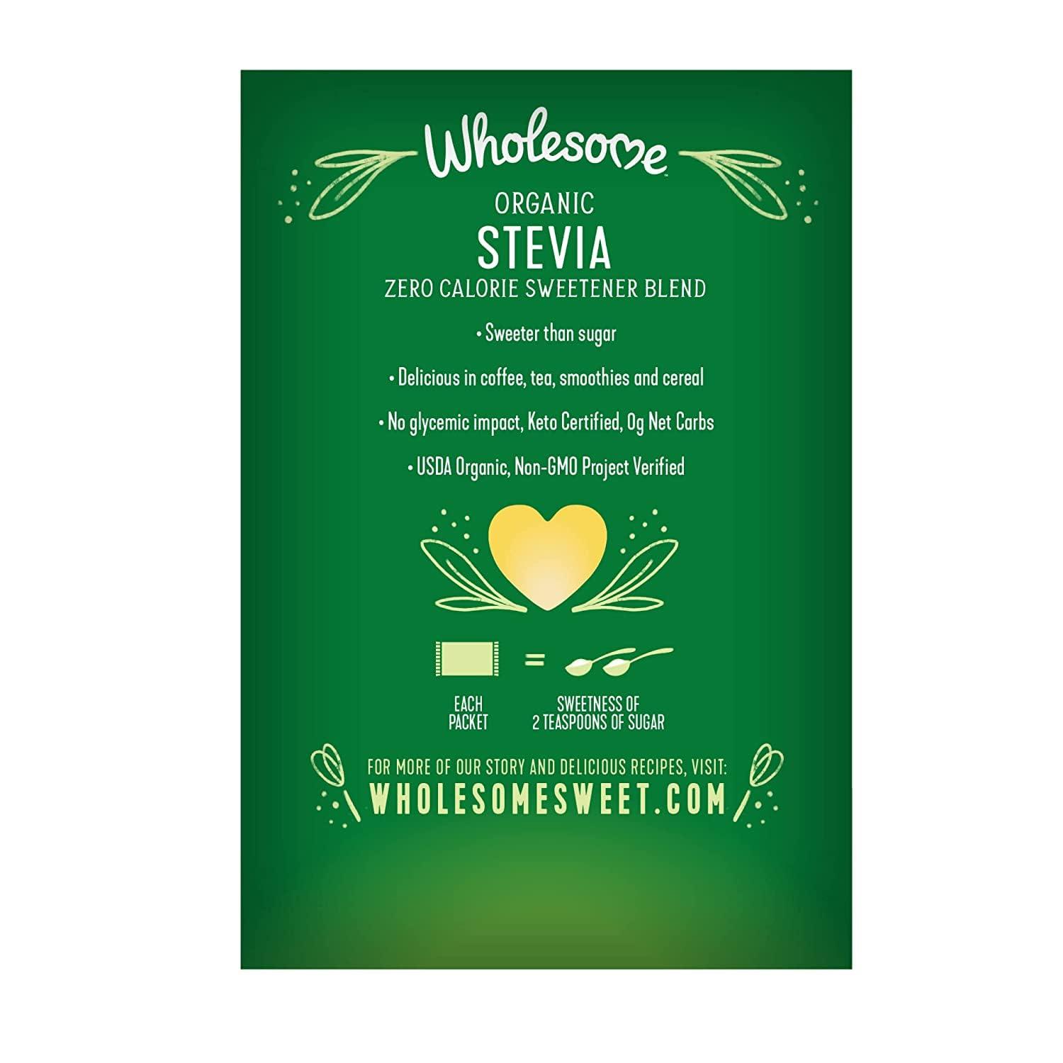 image:imageWholesome Sweeteners Organic Stevia 75 Count Packets Zero Calorie Sweetener Blend Keto Friendly Non GMO Gluten Free amp Vegan 1 Pack75 Packets
