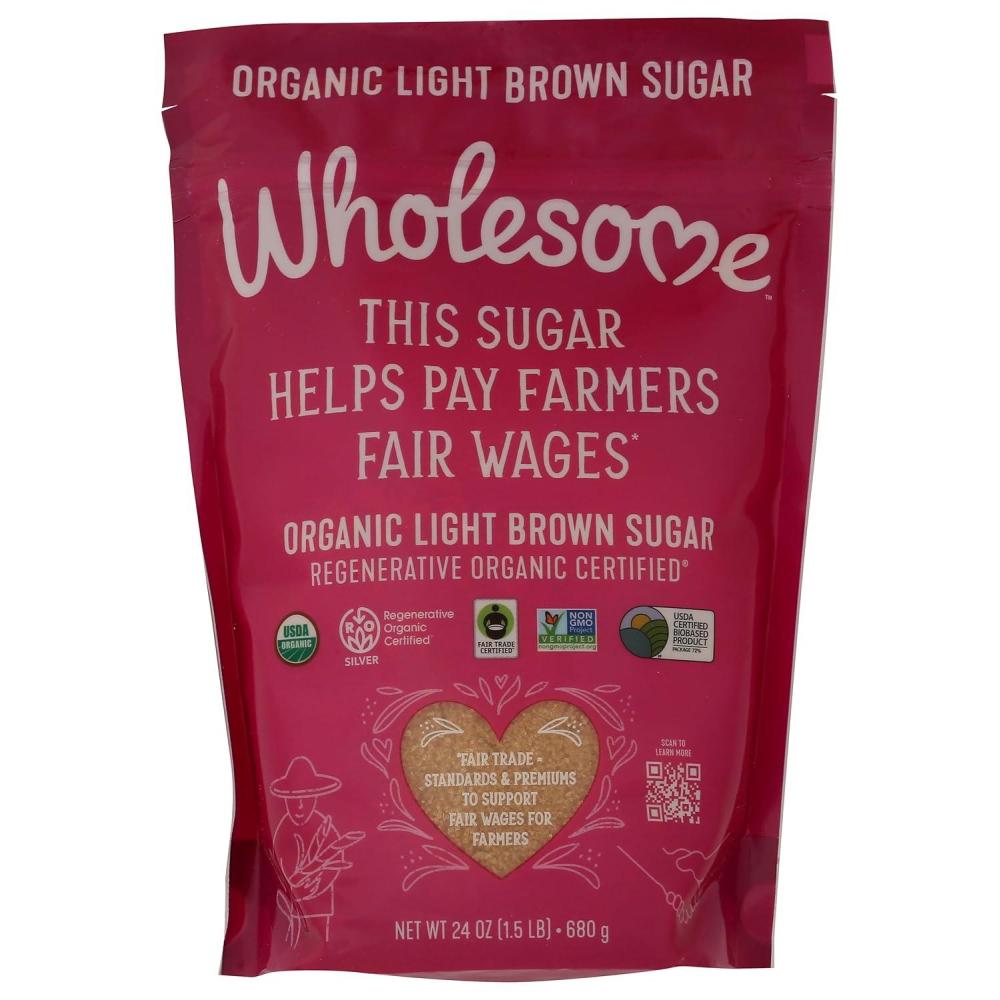 image:imageWholesome Fair Trade Organic Light Brown Sugar 24oz 6PackLight Brown Sugar