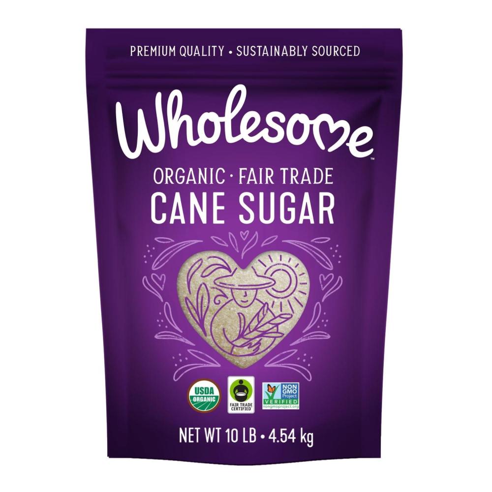 image:imageWholesome Sweeteners 10Pound Organic Cane Sugar Fair Trade Non GMO Gluten Free Pure amp Vegan for Baking and Sweetening10 LB