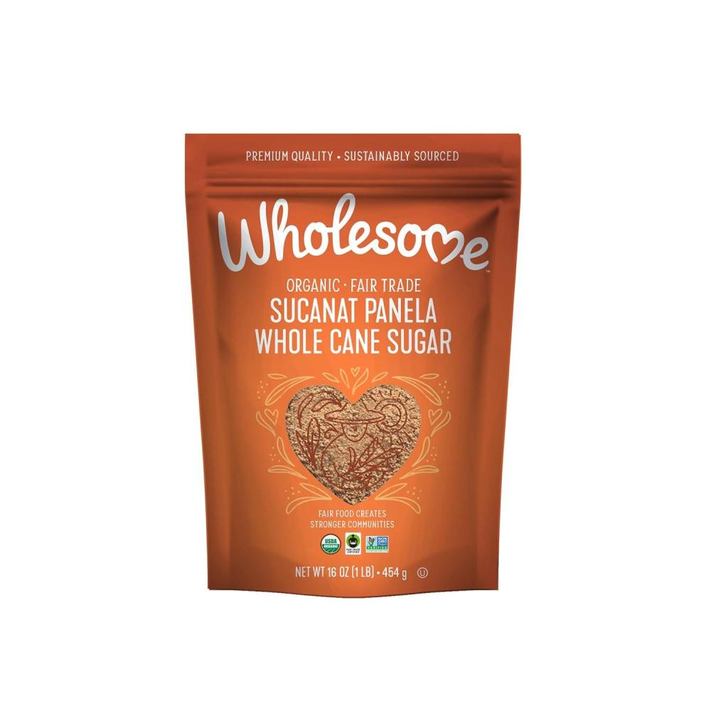 image:imageWholesome Sweeteners 16Ounce Organic Sucanat Panela Whole Cane Sugar Fair Trade NonGMO Project Verified Gluten Free amp Vegan for Baking Sprinkling and More 12 Pack16 OZ