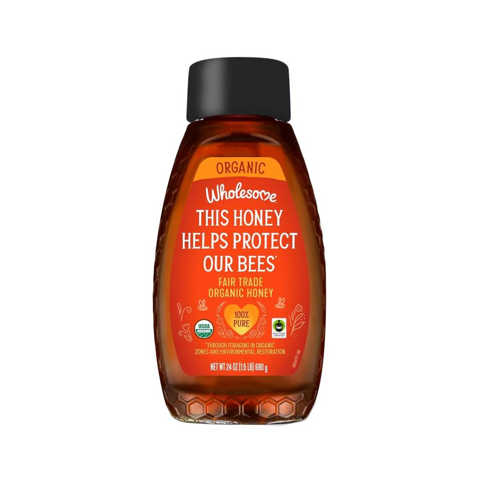 image:imageWholesome Sweeteners 24Ounce Organic Honey Bottle 100 Pure Fair Trade Certified Non GMO Project Verified amp Gluten Free 1 Pack24 OZ