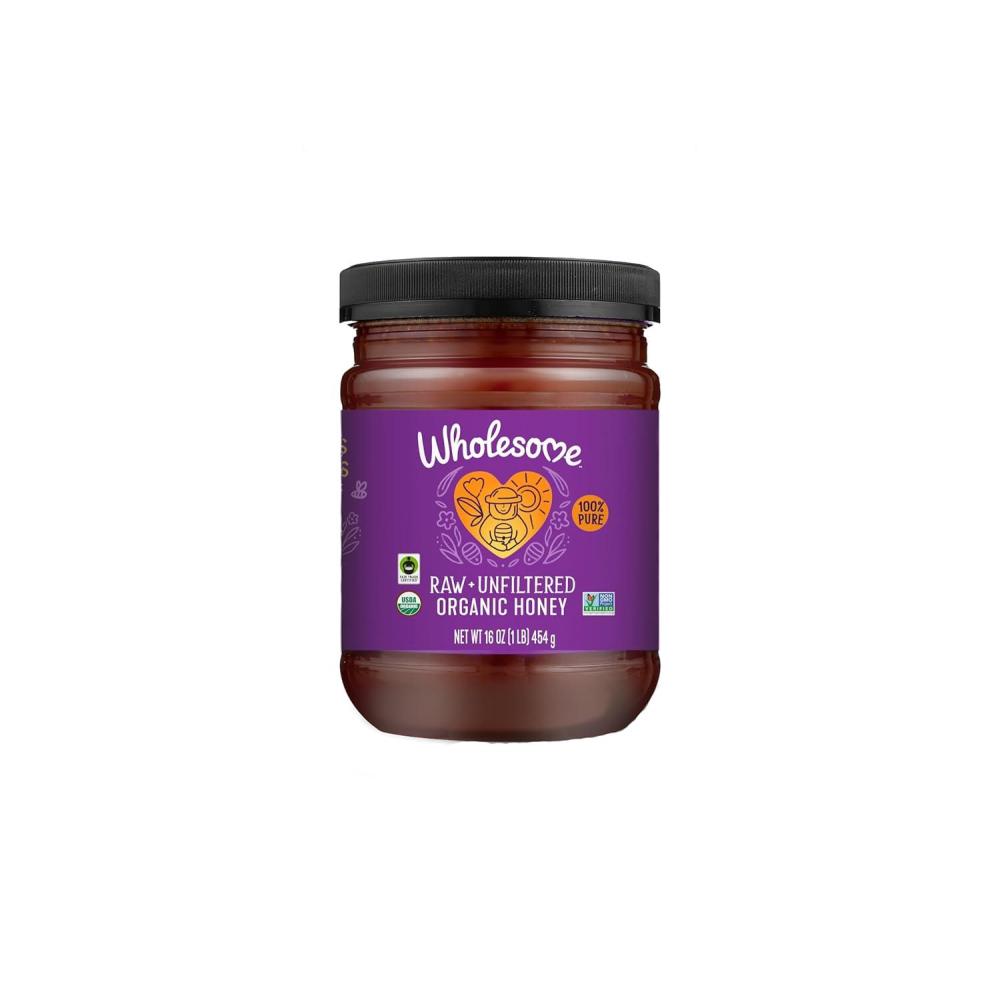 image:imageWholesome Sweeteners 24Ounce Organic Raw Unfiltered Honey Bottle 100 Pure Fair Trade Certified Non GMO Project Verified amp Gluten Free 1 Pack16oz
