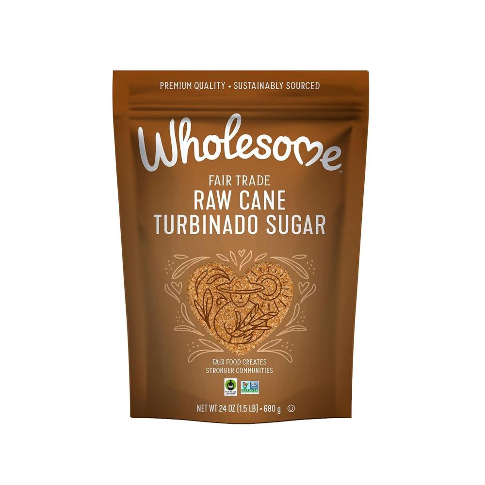 image:imageWholesome Sweeteners 24Ounce Raw Cane Turbinado Cane Sugar Fair Trade Non GMO Gluten Free amp Vegan 12 PackRaw Cane Turbinado Sugar