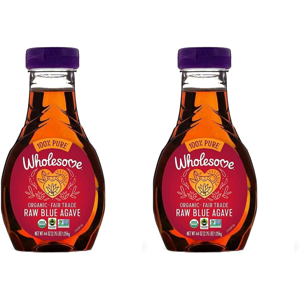 image:imageWholesome Sweeteners 44Ounce Organic Raw Blue Agave Nectar Fair Trade 100 Pure Non GMO Gluten Free amp Vegan 2 Pack44 Fl Oz Pack of 2
