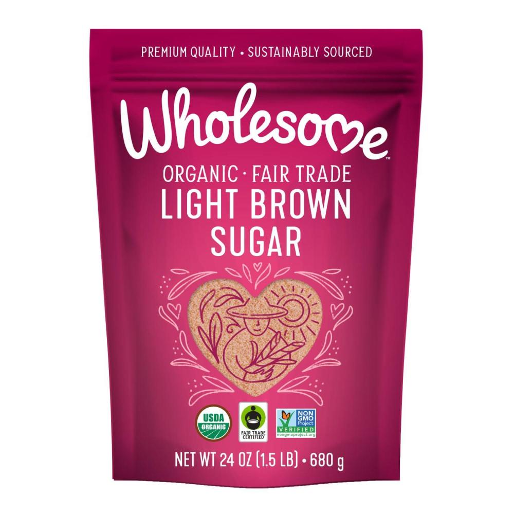 image:imageWholesome Sweeteners Fair Trade Organic Light Brown Sugar 24Ounce Pouches Pack of 6