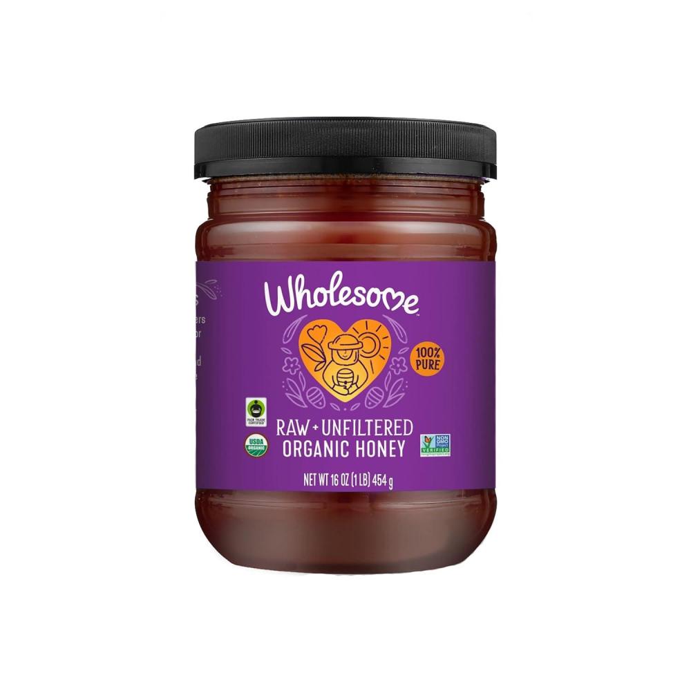 image:imageWholesome Sweeteners Fair Trade Organic Raw Unfiltered Honey Pure Natural Honey Thats Pesticide Free Non GMO amp Gluten Free 16 oz Pack of 3