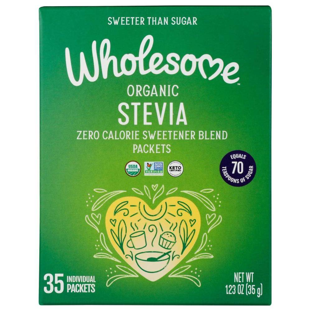 image:imageWholesome Sweeteners Organic Stevia 75 Count Packets Zero Calorie Sweetener Blend Keto Friendly Non GMO Gluten Free amp Vegan 1 Pack36 Packets