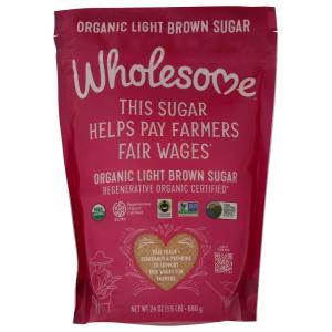 Wholesome Fair Trade Organic Light Brown Sugar, 24oz, 6-Pack(Light Brown Sugar)