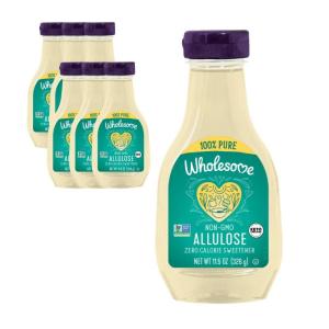 Wholesome Sweeteners 11.5-Ounce Allulose, Zero Calorie Sweetener, Keto Friendly, Non GMO, Non-Erythritol, Gluten Free & Vegan Liquid Sweetener, 1 Pack(11.5 Fl Oz (Pack of 6))