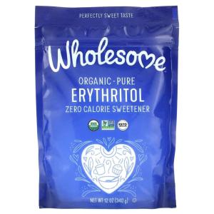 Wholesome Sweeteners 12-Ounce Organic Erythritol Sweetener, Zero Calorie Sweetener, Keto Friendly, Non GMO, Gluten Free & Vegan Sweetener, 1 Pack(12 Ounce (Pack of 1))