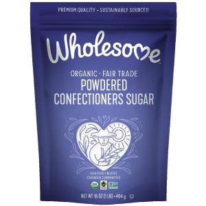 Wholesome Sweeteners 16-Ounce Organic Powdered Confectioners Sugar, Fair Trade, Non GMO, Gluten Free & Vegan, 6 Pack(16 Ounce (Pack of 6))
