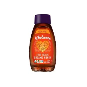 Wholesome Sweeteners 24-Ounce Organic Honey Bottle, 100% Pure, Fair Trade Certified, Non GMO Project Verified & Gluten Free, 1 Pack(16 OZ)