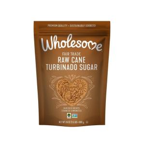 Wholesome Sweeteners 24-Ounce Raw Cane Turbinado Cane Sugar, Fair Trade, Non GMO, Gluten Free & Vegan, 12 Pack(Raw Cane Turbinado Sugar)