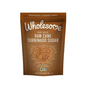 Wholesome Sweeteners 24-Ounce Raw Cane Turbinado Cane Sugar, Fair Trade, Non GMO, Gluten Free & Vegan, 6 Pack(24 Ounce (Pack of 6))
