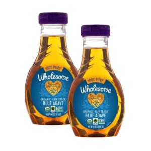 Wholesome Sweeteners 44-Ounce Organic Blue Agave Nectar, Fair Trade, 100% Pure, Non GMO, Gluten Free & Vegan, 2 Pack(44 Ounce (Pack of 2))